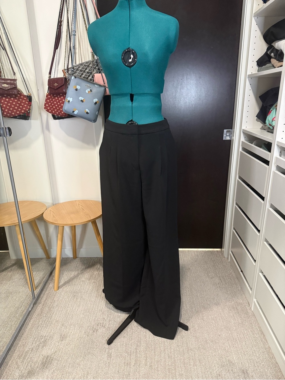 Express Black Wide-Leg Trousers